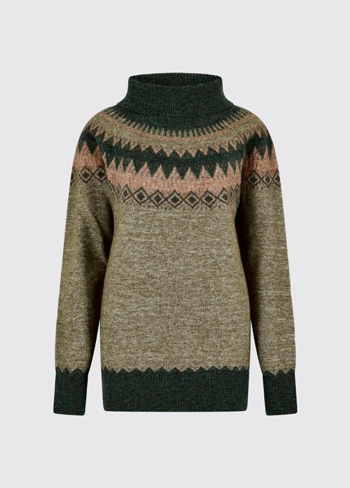 Devlin Women's Fair Isle pattern sweater - Olive Multi