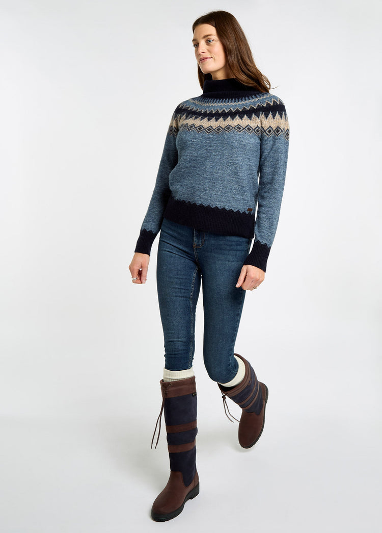 Devlin Women's Fair Isle pattern sweater - Navy Multi