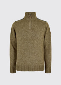 Doherty Men’s zip neck sweater - Dusky Green