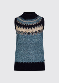 Doyle Women's Fair Isle Pattern Sweater - Navy Multi
