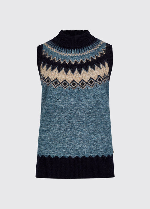 Doyle Women's Fair Isle Pattern Sweater - Navy Multi