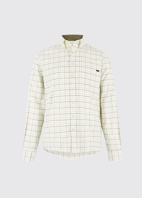 Drumcar Men’s tattersall check shirt - Dusky Green