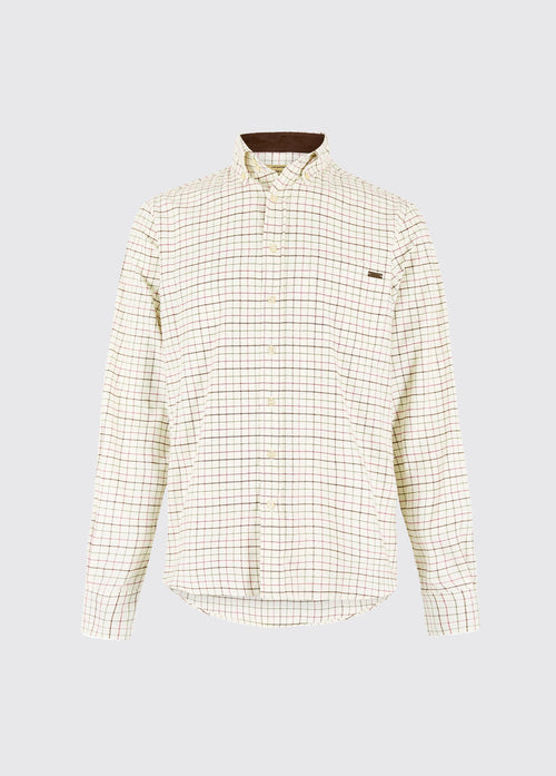 Drumcar Men’s tattersall check shirt - Elk