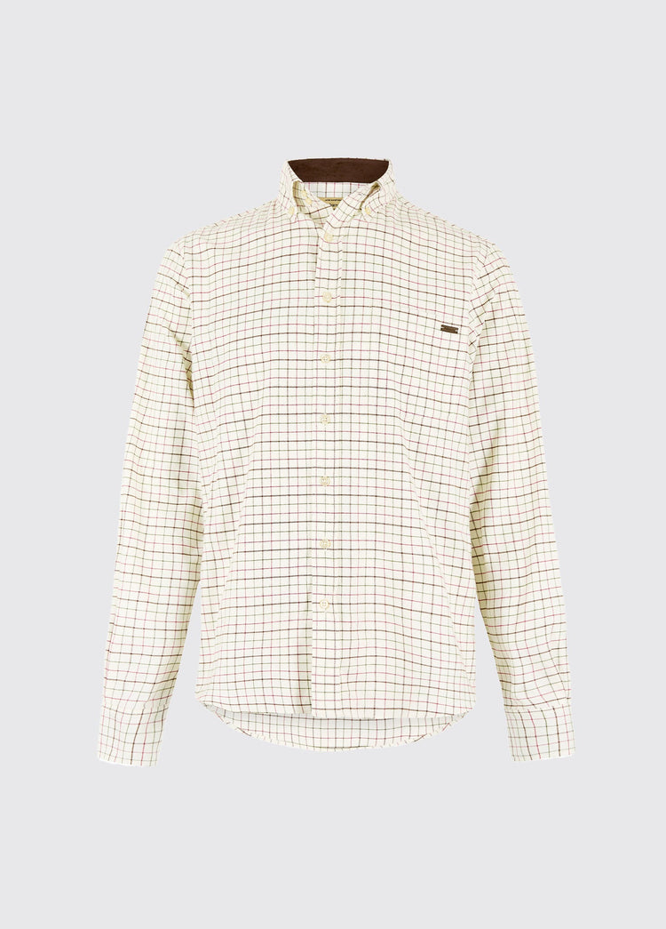 Drumcar Men’s tattersall check shirt - Elk