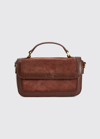 Eadestown Structured handbag in suede and leather - Cedar
