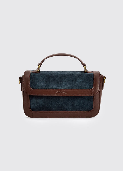 Eadestown Structured handbag in suede and leather - Navy