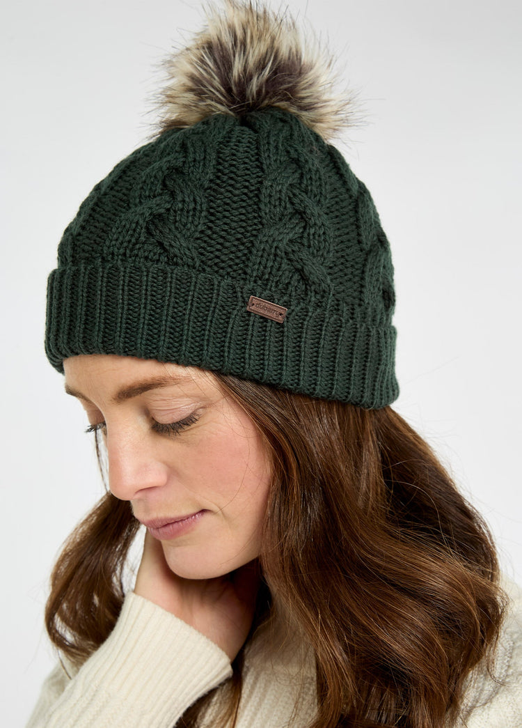 Edenmore Knitted hat and scarf set - Olive