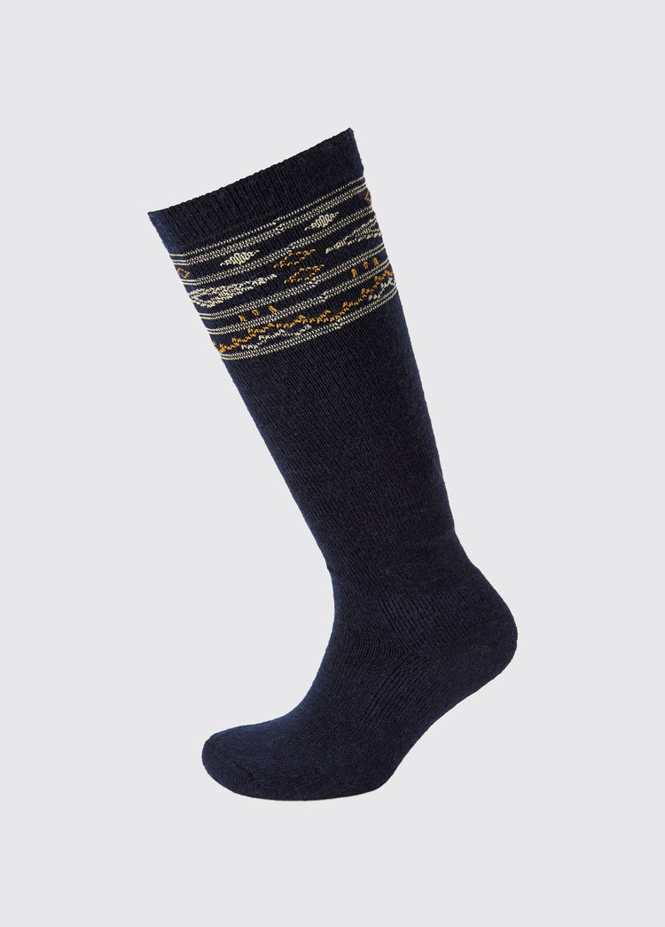 Rolestown Fair Isle Alpaca socks - Navy