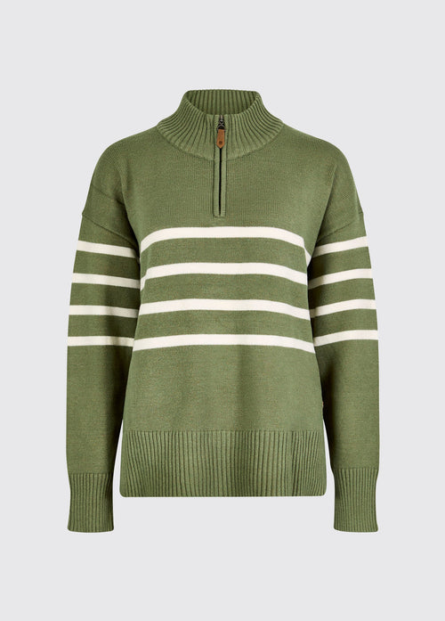 Fonthill Women’s Zip Neck Sweater - Kelp