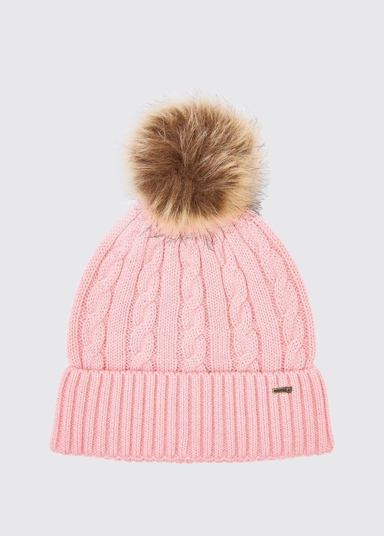 Forester Knitted bobble hat - Dusky Rose