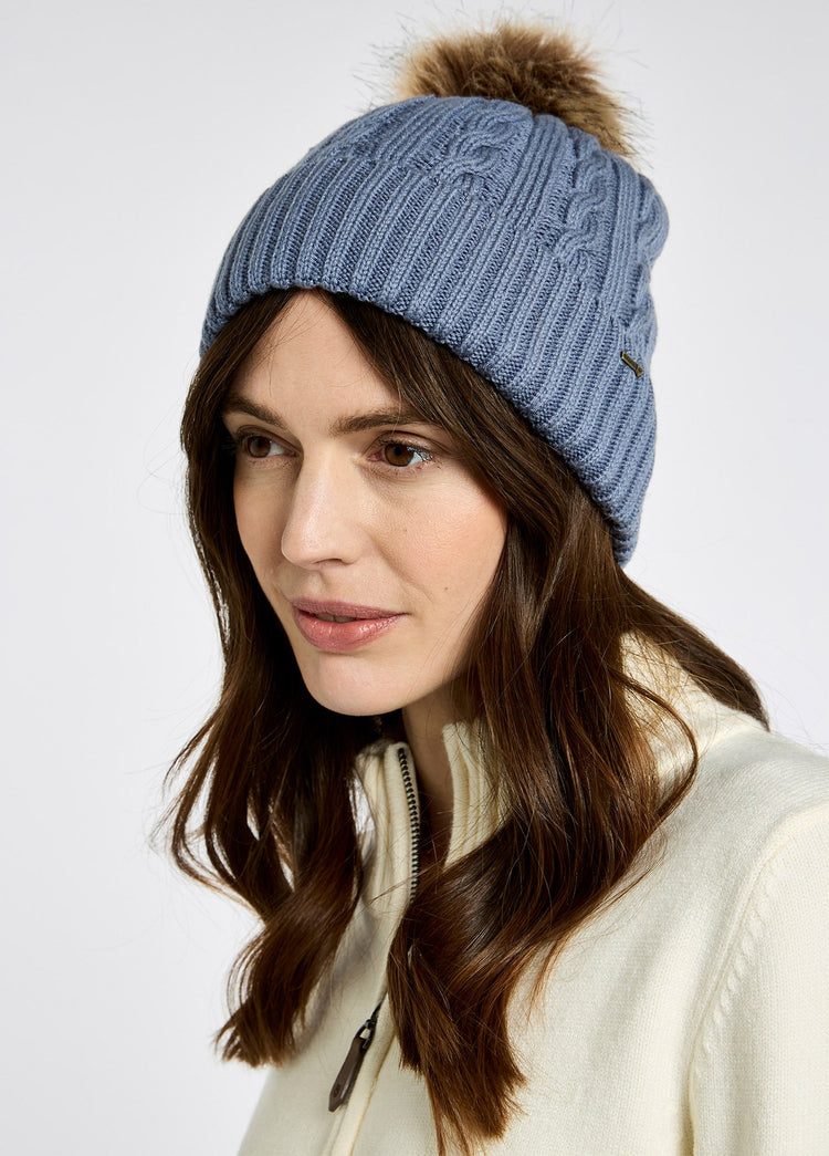 Forester Knitted bobble hat - Indigo