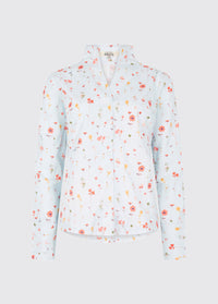 Fuchsia Women's Printed Long-Sleeve Shirt - Pale Blue