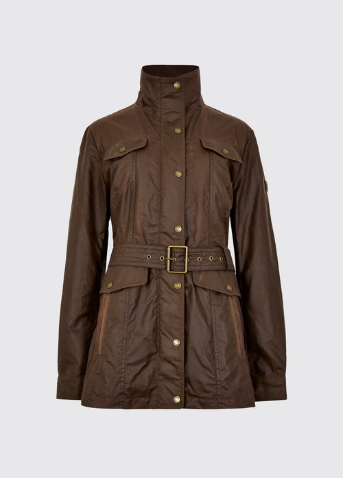 Gandon Women's Wax Cotton Coat - Café