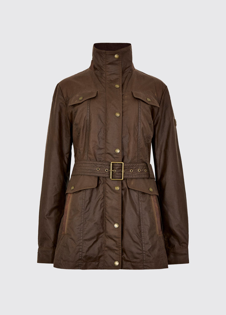 Gandon Women's Wax Cotton Coat - Café