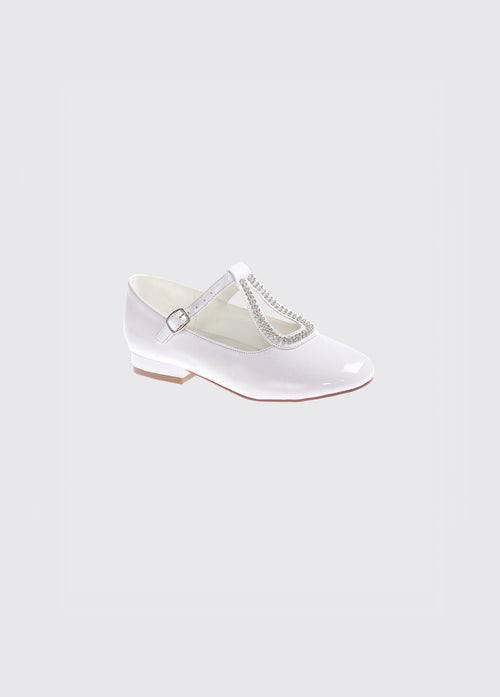 Trista Communion Shoe - White Patent