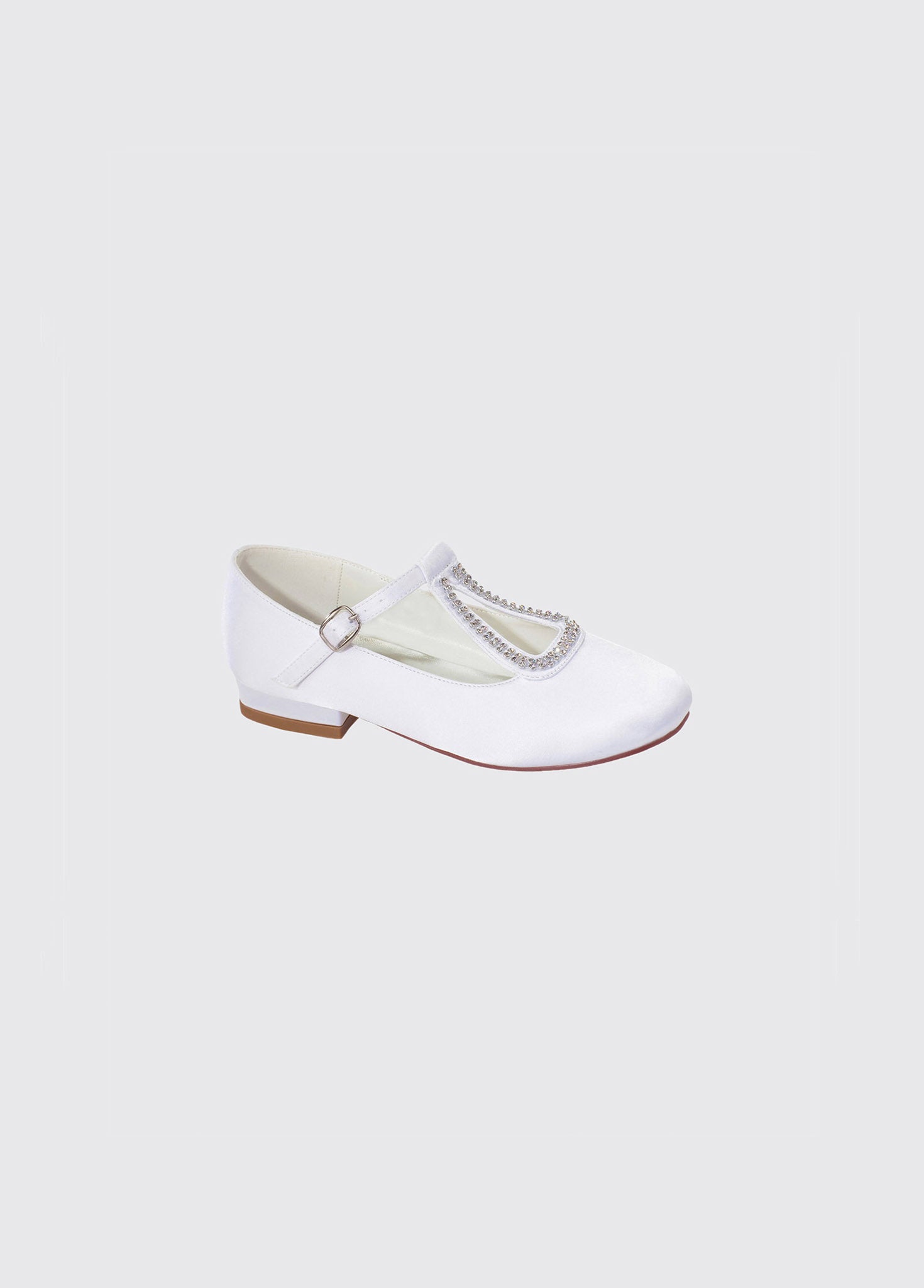 Trista Communion Shoe White Satin