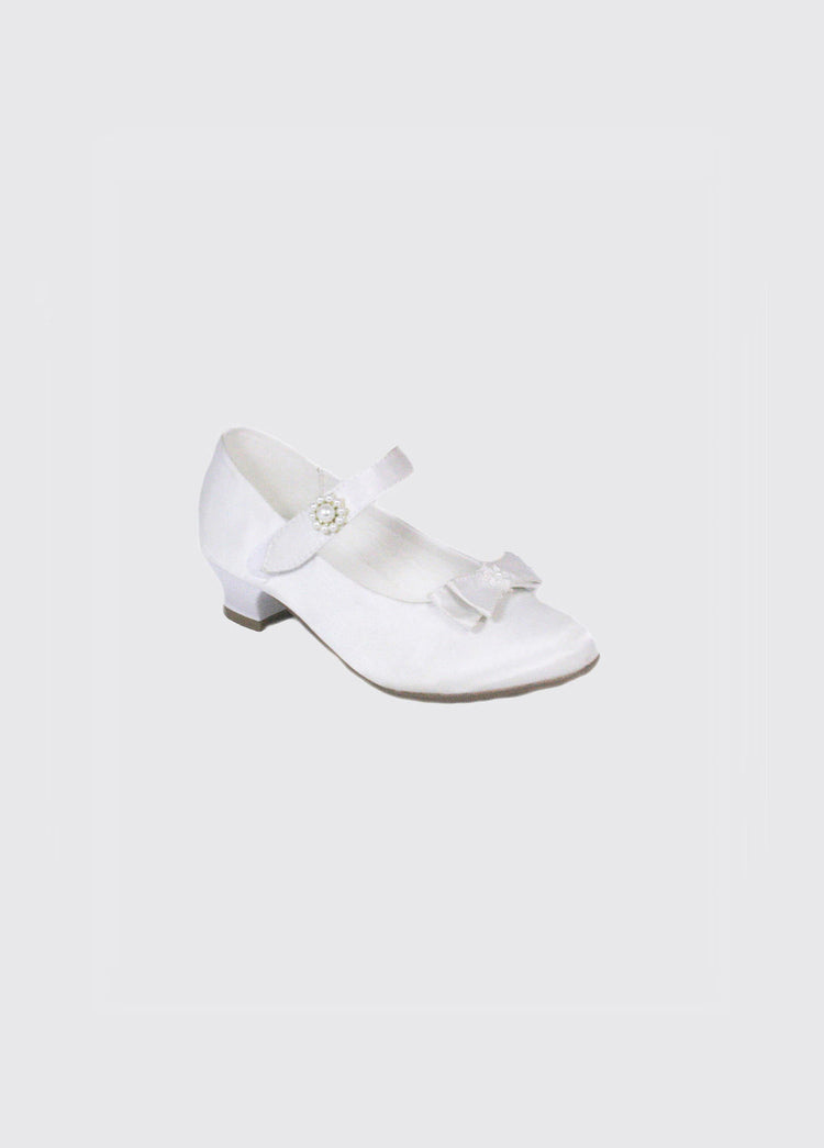 Vera Communion Shoe - White Satin