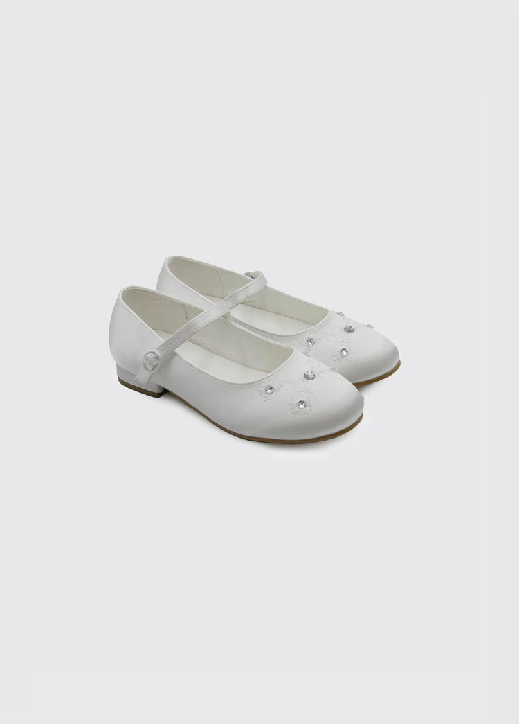 Veronica Communion Shoe - White Satin