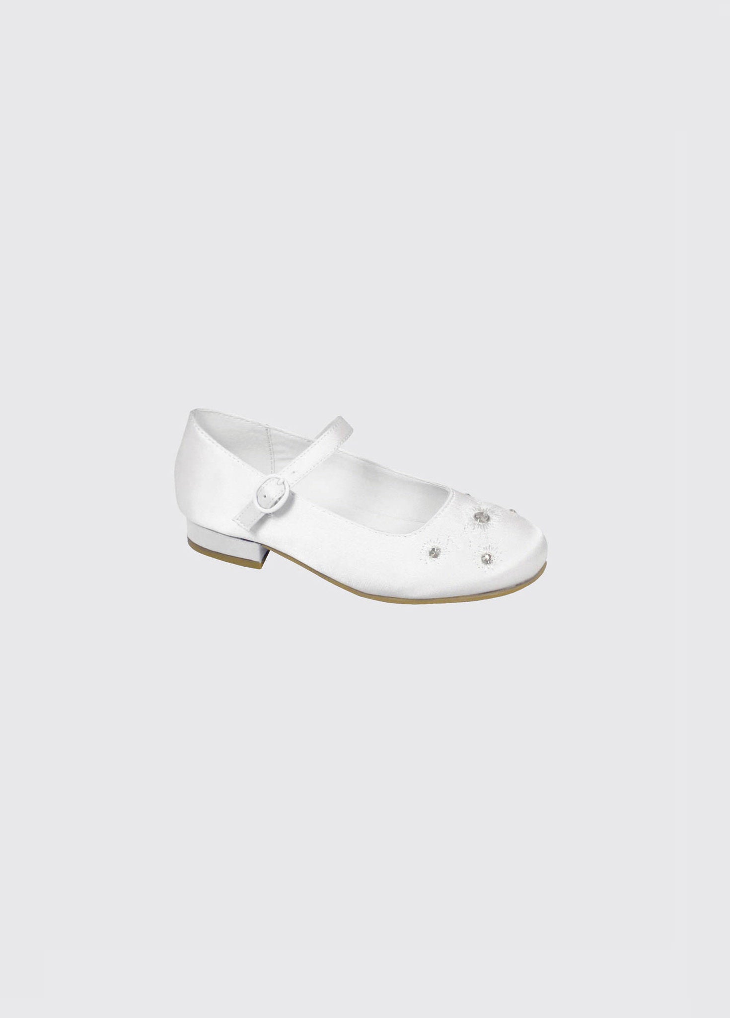 Girls white satin shoes on sale