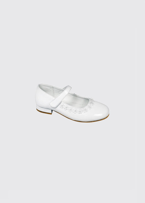 Vivienne Communion Shoe - White Patent