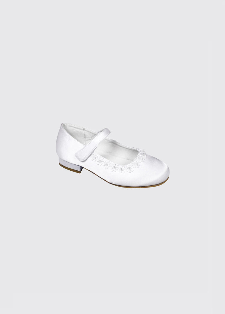 Vivienne Communion Shoe - White Satin