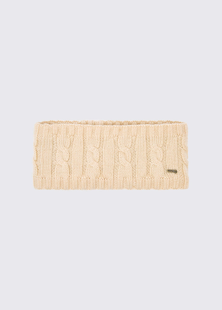 Gleeson Cable knit headband- Chalk