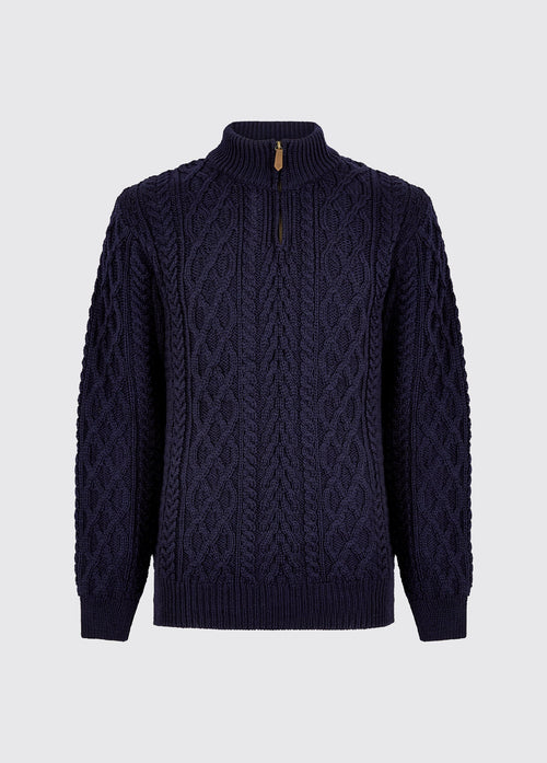Henihan Men's ¼ Zip Neck Sweater - Navy