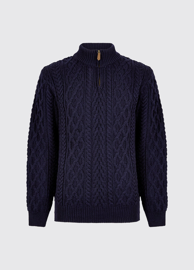 Henihan Men's ¼ Zip Neck Sweater - Navy