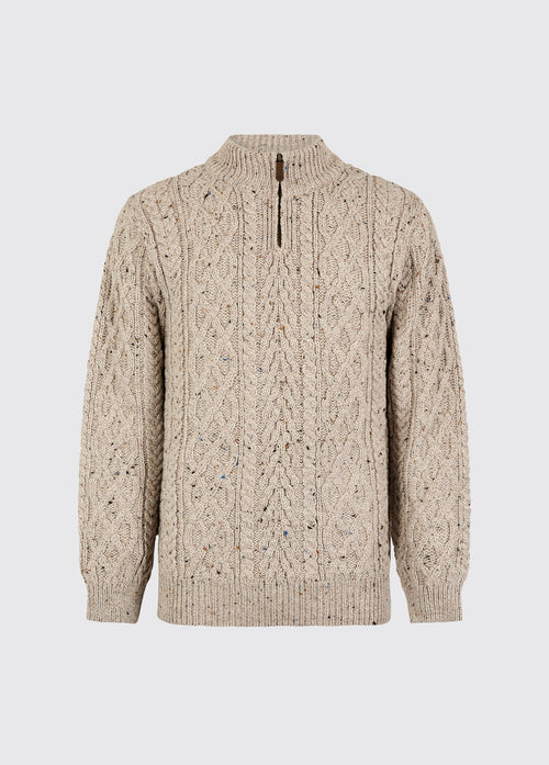 Henihan Men’s ¼ zip neck sweater - Oatmeal