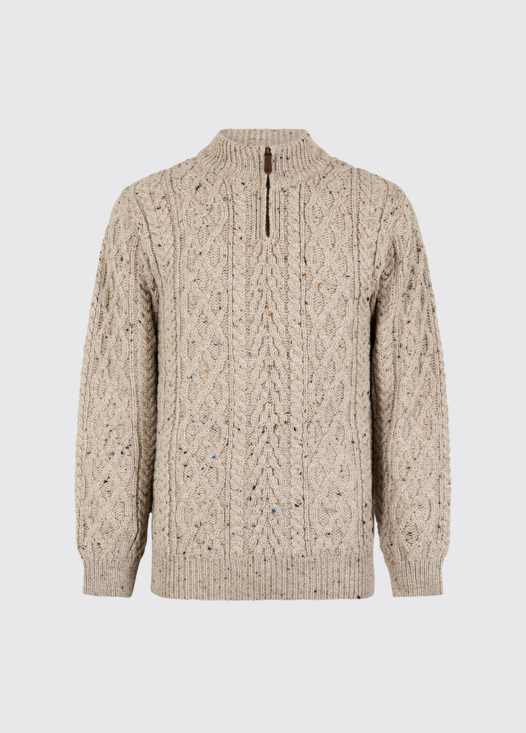 Henihan Men’s ¼ zip neck sweater - Oatmeal