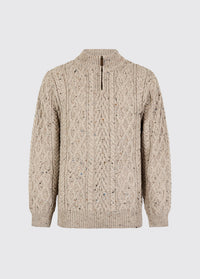 Henihan Men's ¼ Zip Neck Sweater - Oatmeal