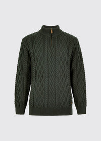 Henihan Men's ¼ Zip Neck Sweater - Olive