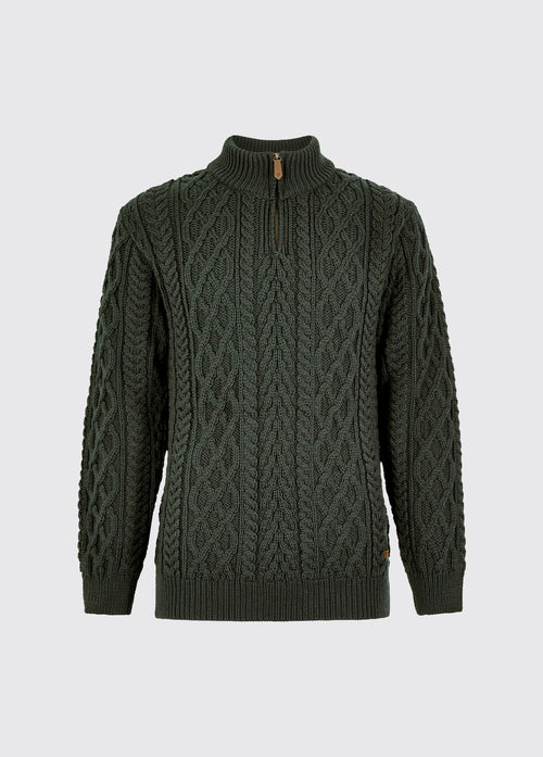 Henihan Men's ¼ Zip Neck Sweater - Olive