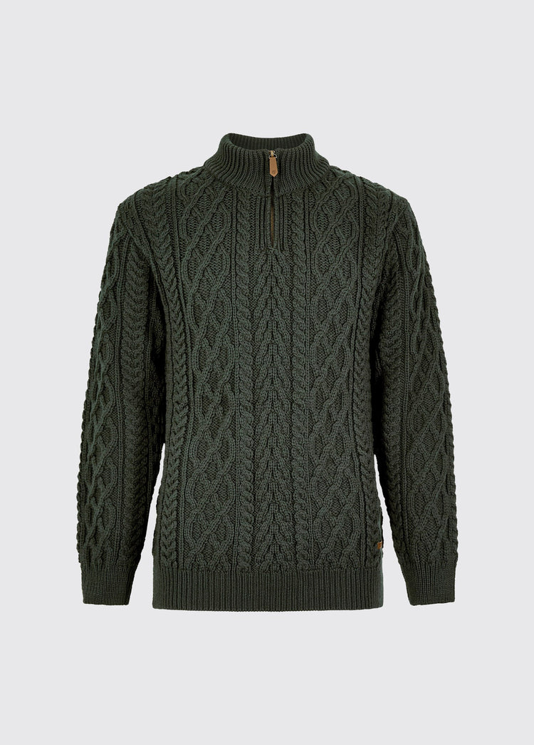 Henihan Men's ¼ Zip Neck Sweater - Olive