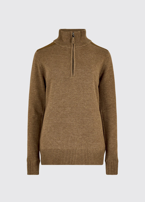 Hession Women's zip neck sweater - Elk