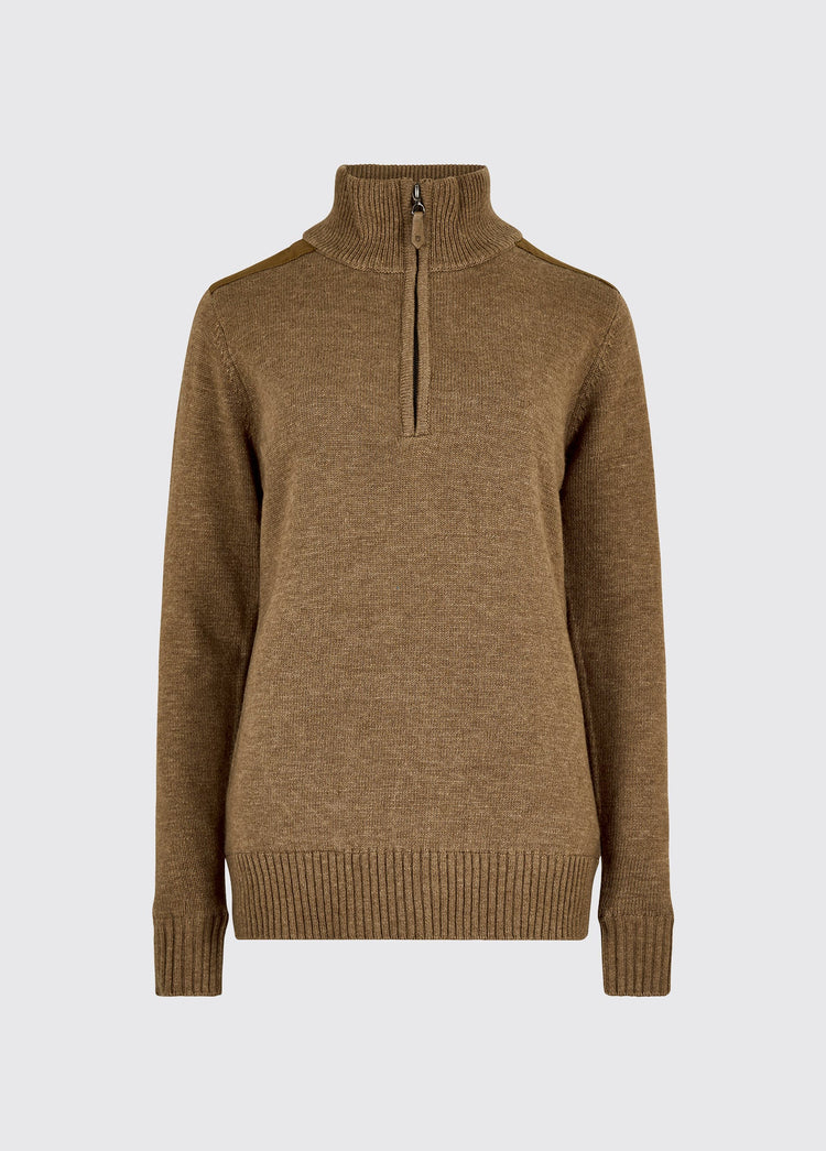 Hession Women's zip neck sweater - Elk