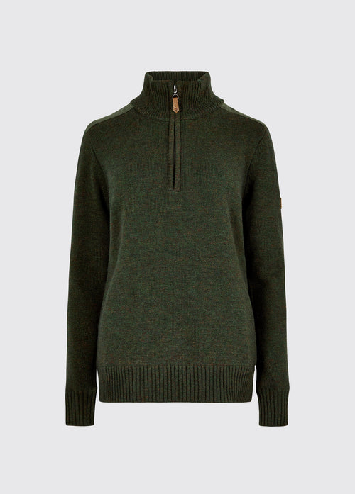 Hession Women's zip neck sweater - Olive