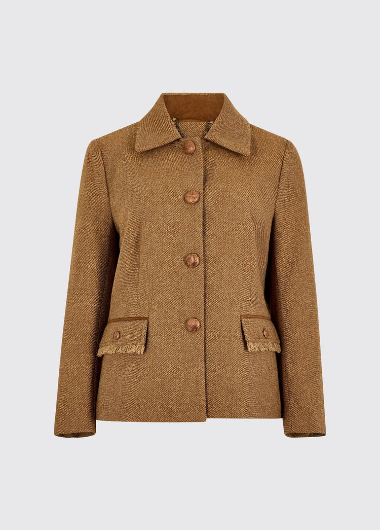 Hillside Women's Tweed Jacket - Camel Twill
