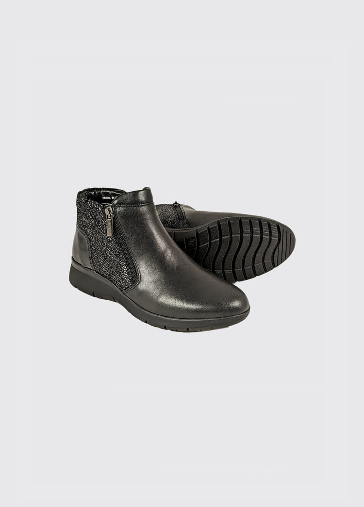 Jay Womens Short Boot - Black
