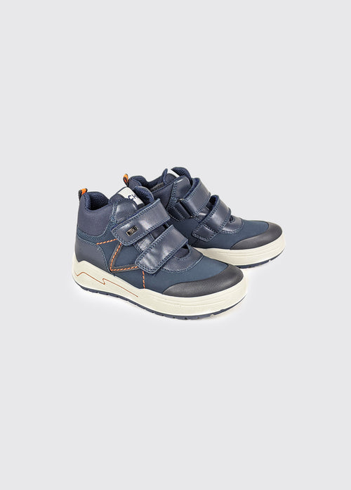 Kaleb Boy's High Top Shoe - Navy
