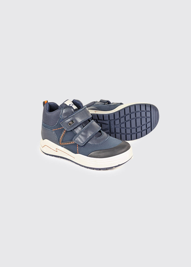 Kaleb Boy's High Top Shoe - Navy