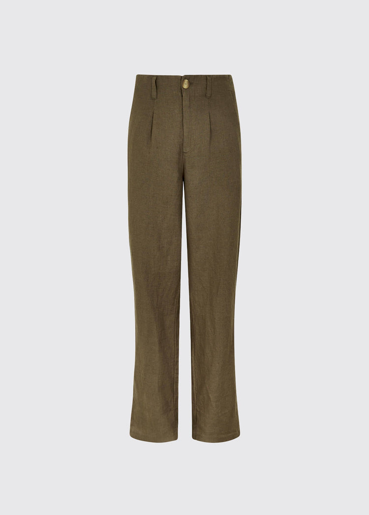 Kelby Women’s Linen Trousers - Khaki