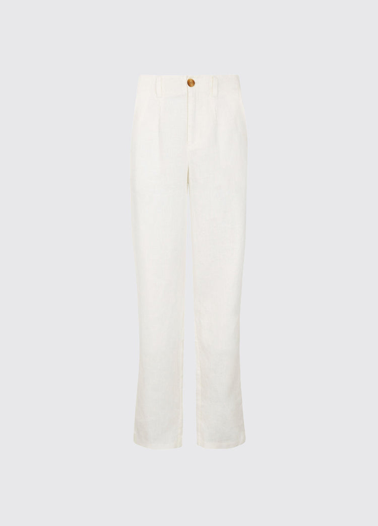 Kelby Women’s Linen Trousers - White