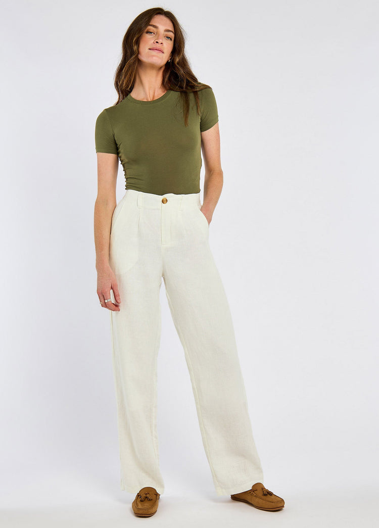 Kelby Women’s Linen Trousers - White