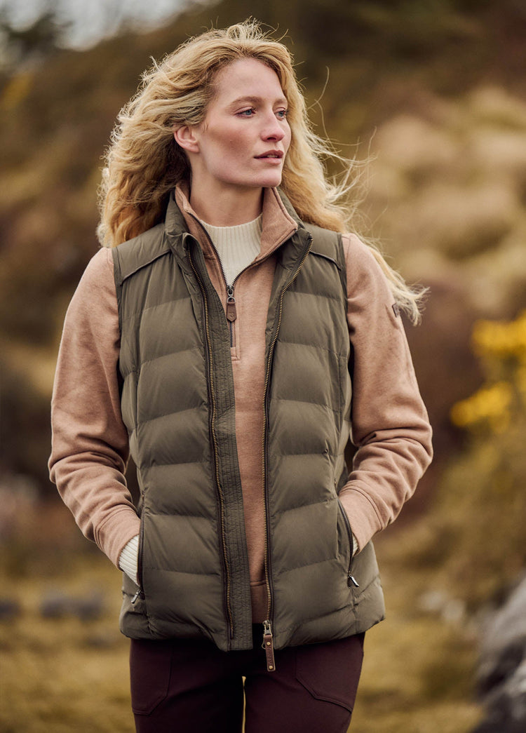 Kilcarey Women's Quilted Gilet - Olive