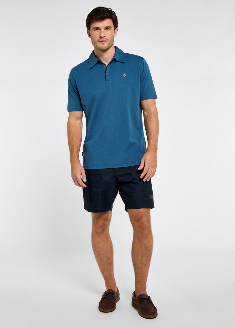 Kilmurray Men’s Three-Button Polo - Indigo