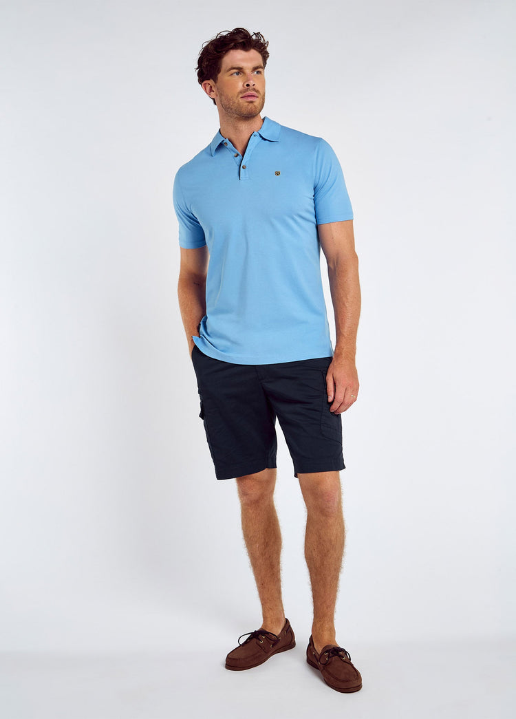 Kilmurray Men’s Three-Button Polo Shirt - Azure