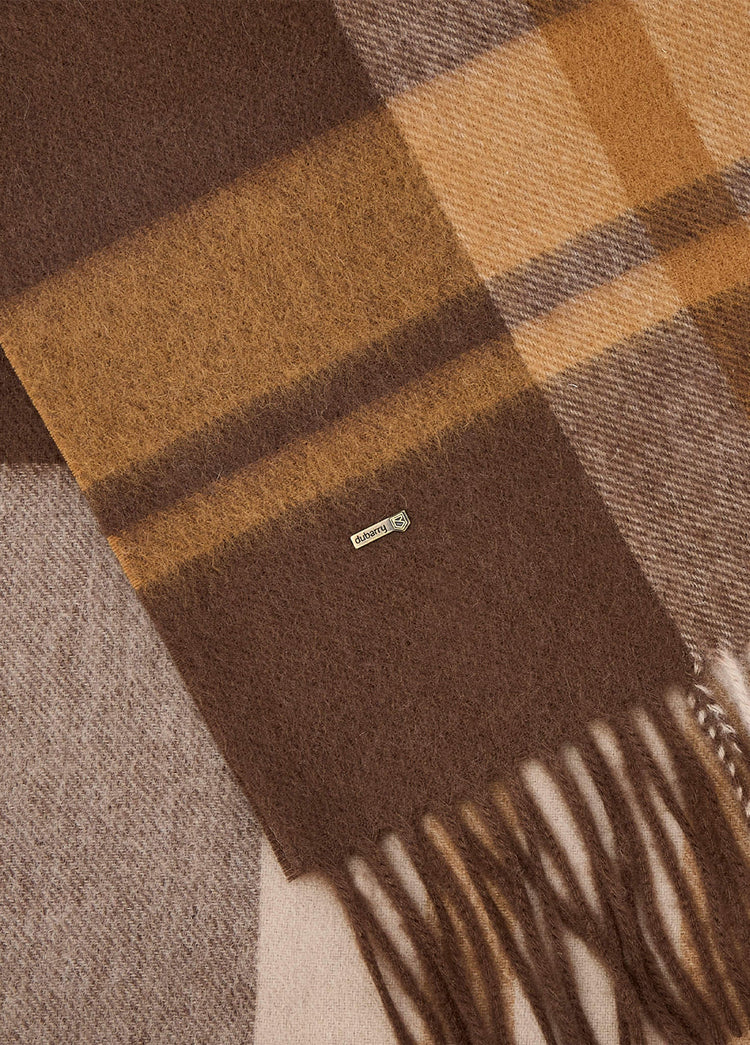 Kinvara Wool check scarf - Elk