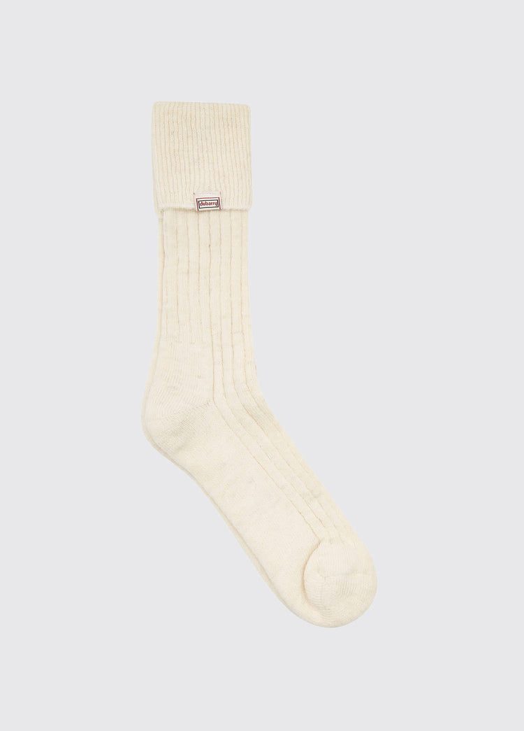 Holycross Ladies Alpaca Socks - Cream