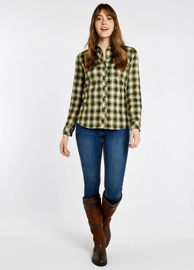 Japonica Check Shirt - Olive